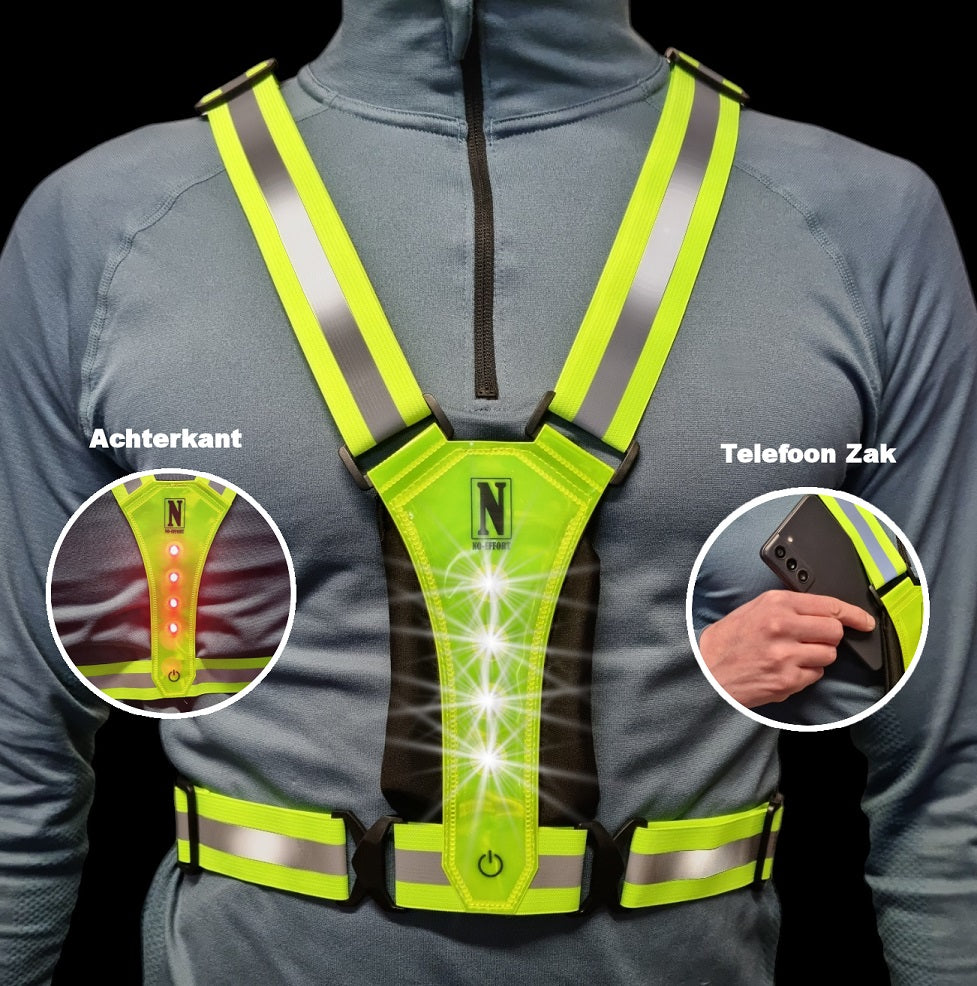 Hardloop Reflectie Vest met LED