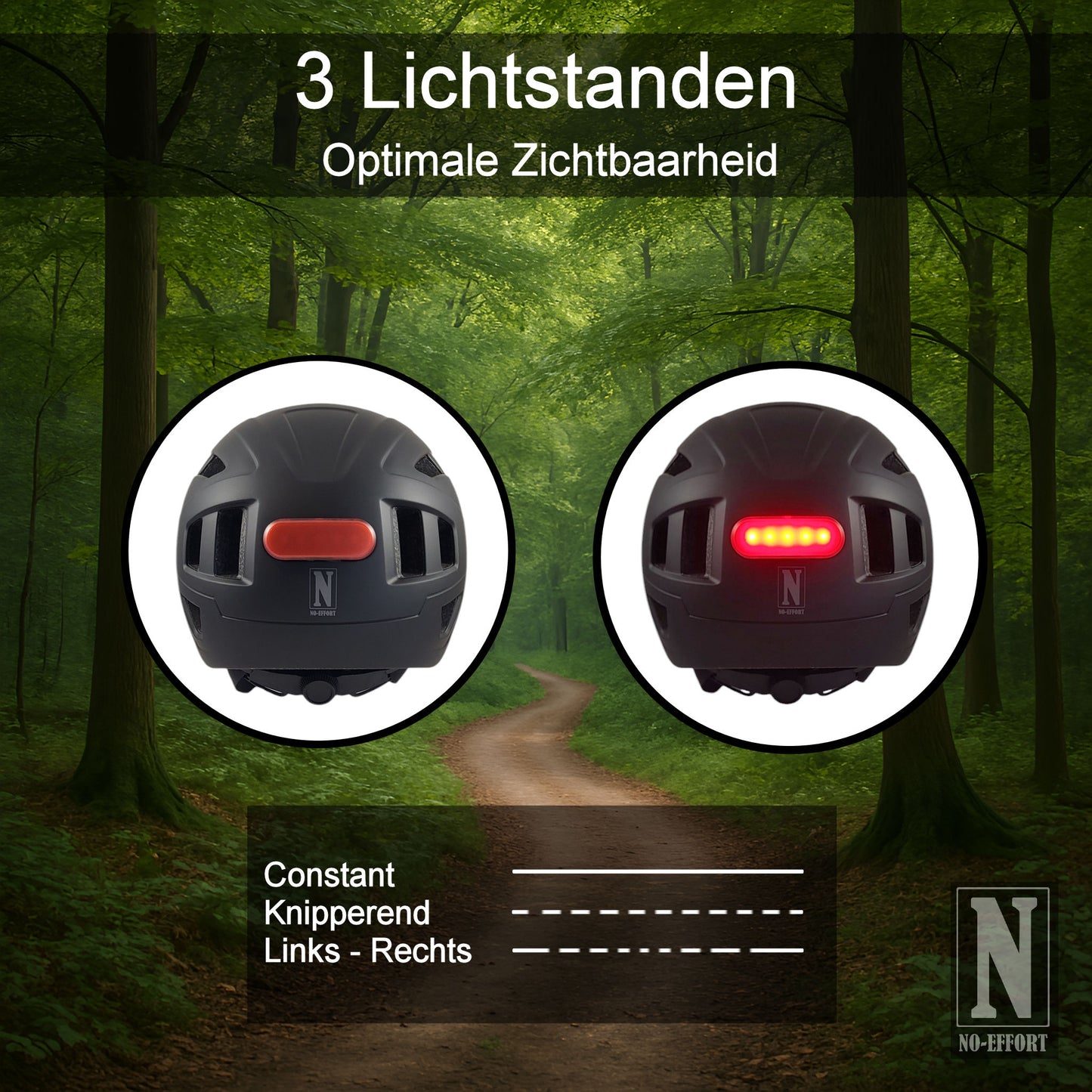 Fietshelm met LED achterlicht