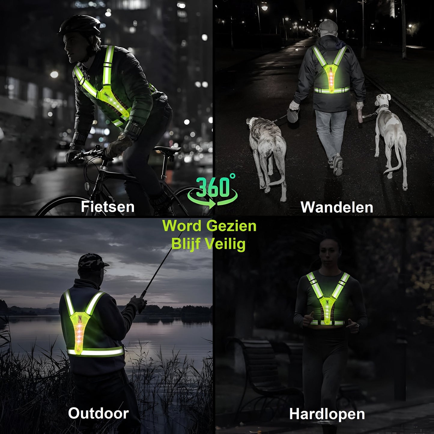 Hardloop Reflectie Vest met LED