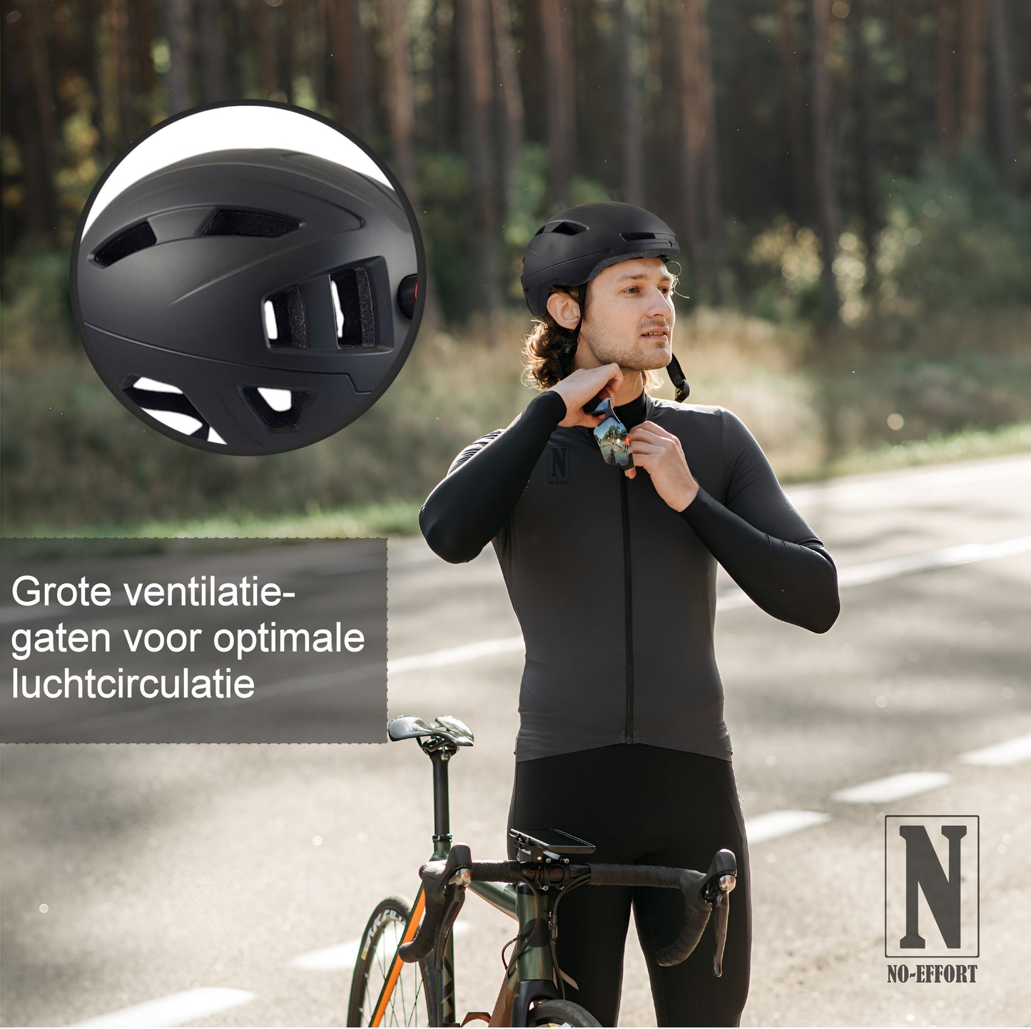Fietshelm met LED achterlicht