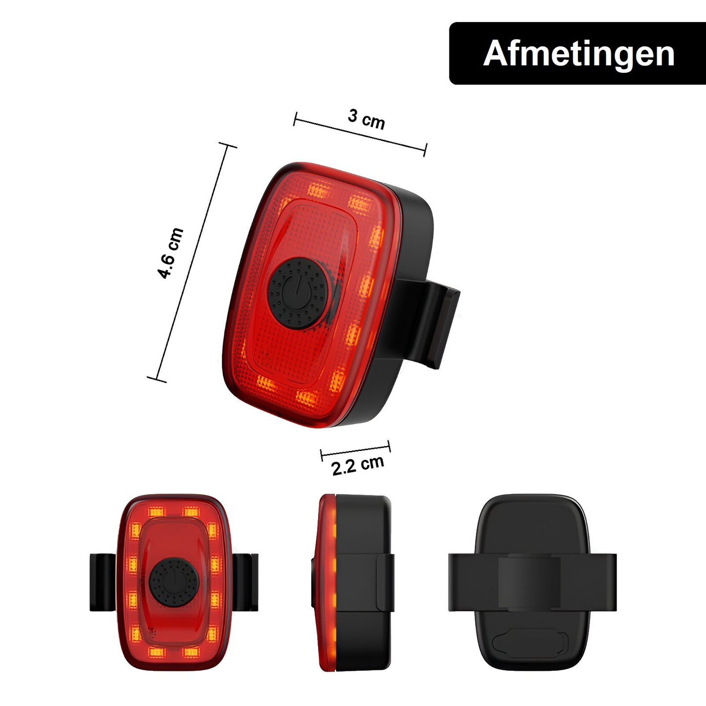 Fietsverlichting set - 500Lumen - 2600 mAh