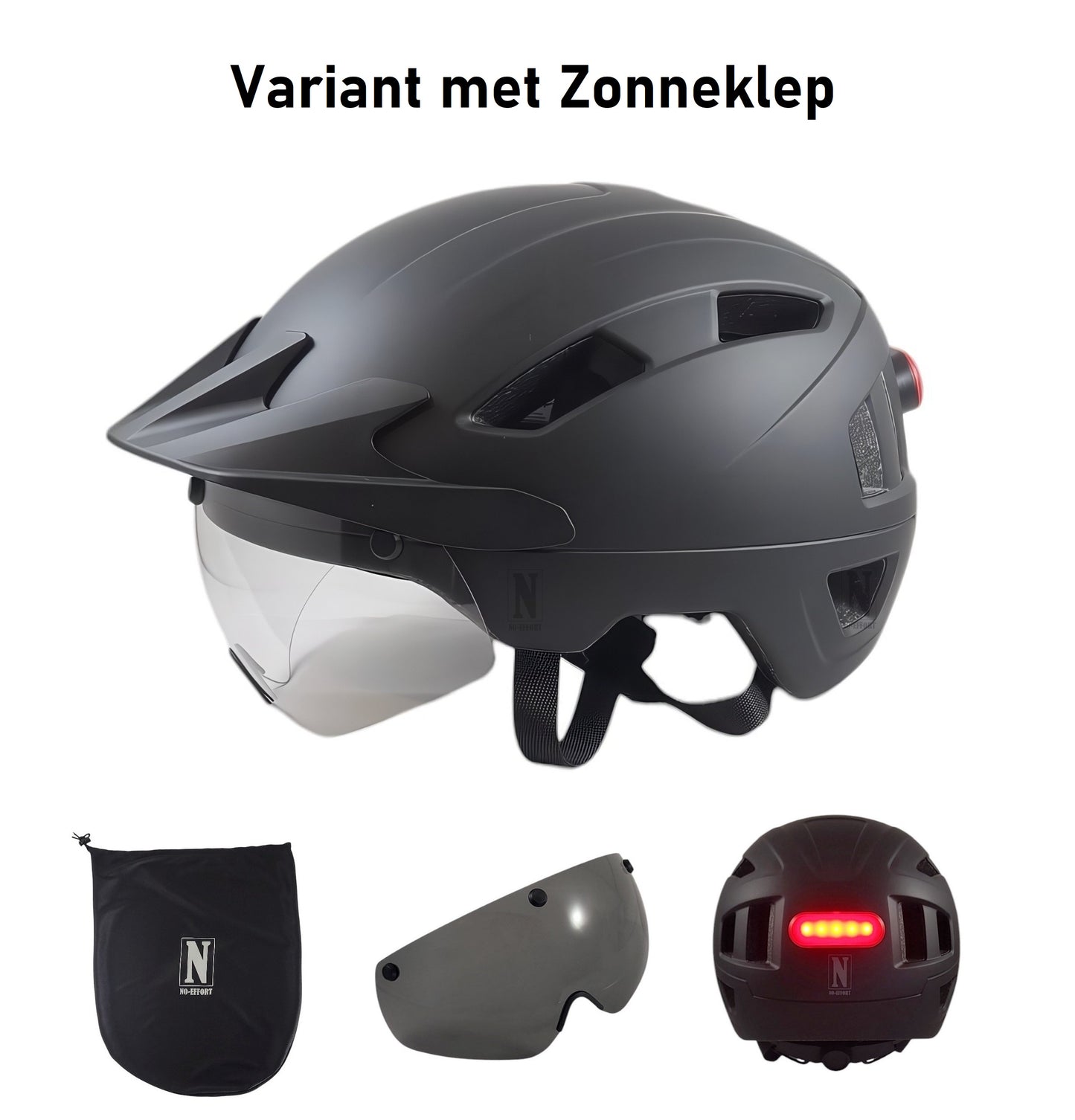 Fietshelm met LED achterlicht