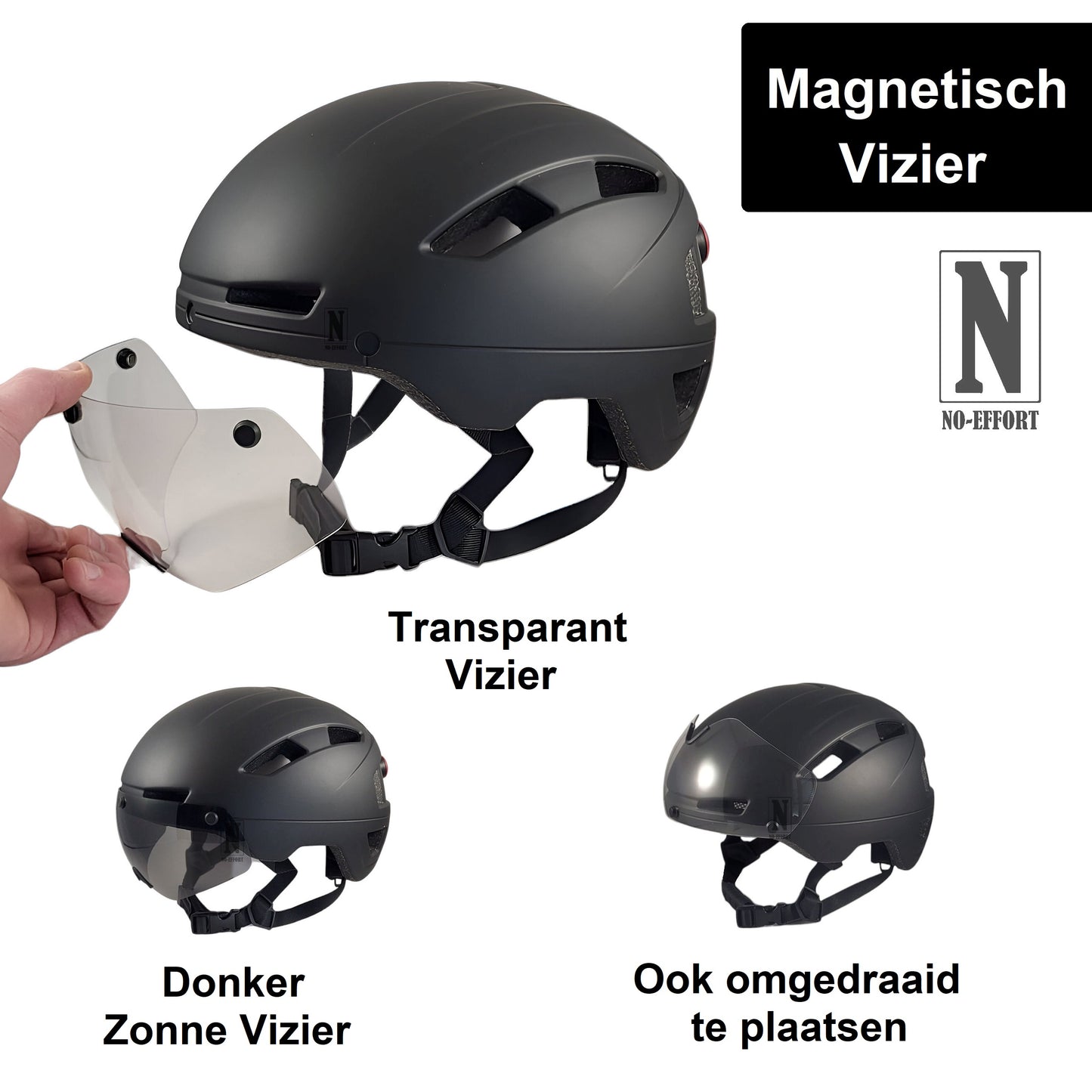 Fietshelm met LED achterlicht