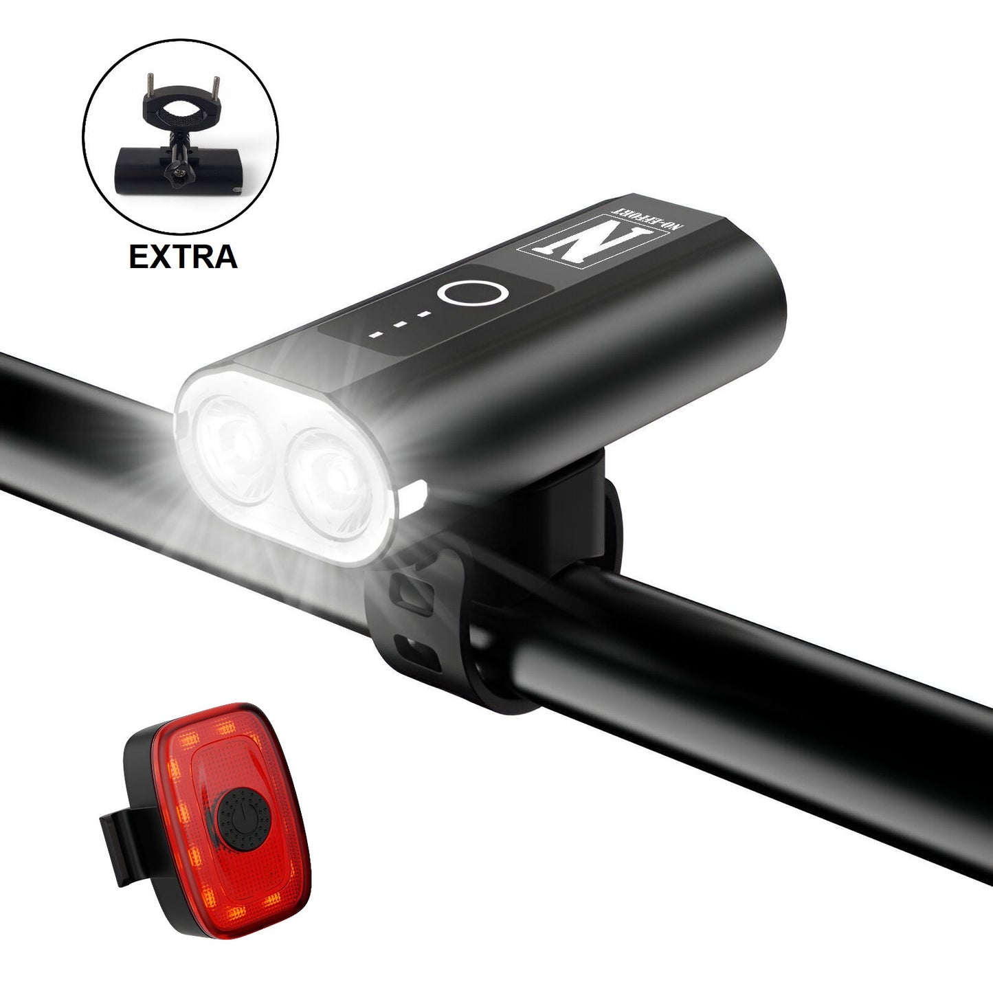 Fietsverlichting set - 500Lumen - 2600 mAh
