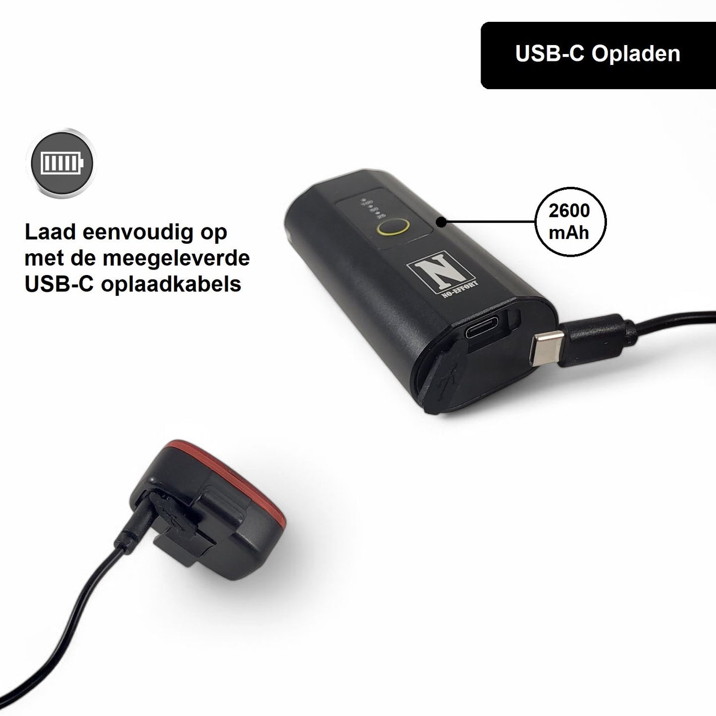 Fietsverlichting set - 500Lumen - 2600 mAh