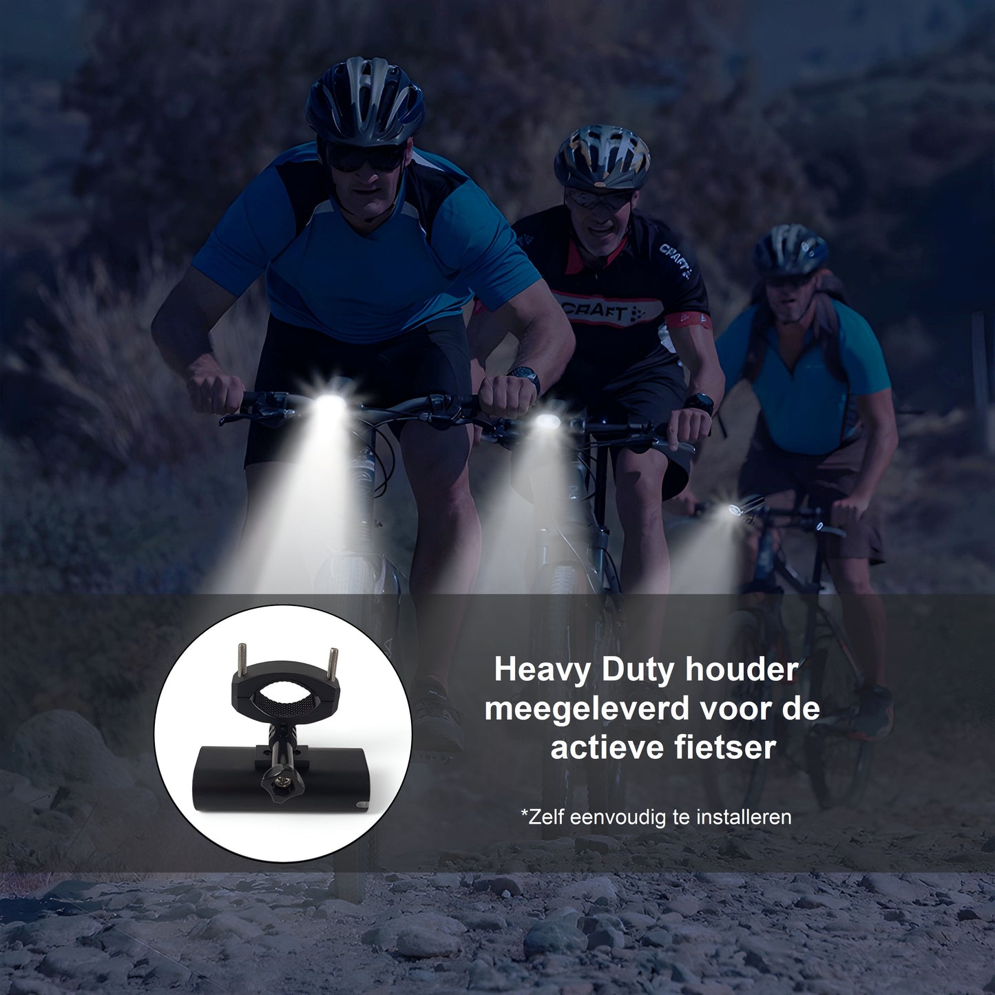 Fietsverlichting set - 500Lumen - 2600 mAh